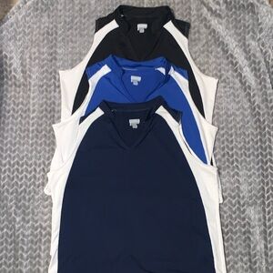 Augusta Sportswear Sleeveless Golf‎ Jerseys.  Lot of 3 Tops.  Size 2XL.